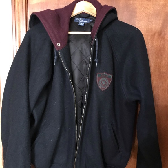 polo ralph lauren wool varsity cardigan